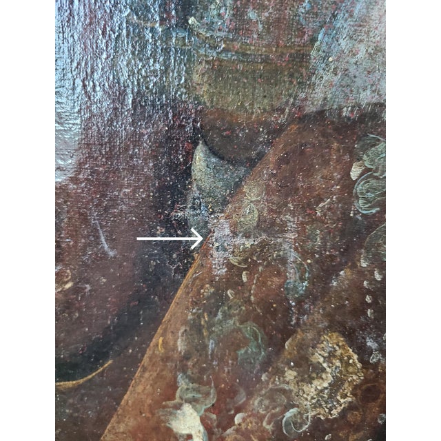 Antique 18th Century Religious Cuzco Oil Painting the Adoration of the Magi For Sale - Image 13 of 18