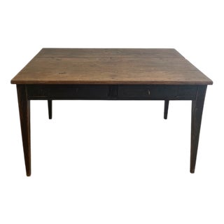 French Oak Dining Table with Drawers For Sale