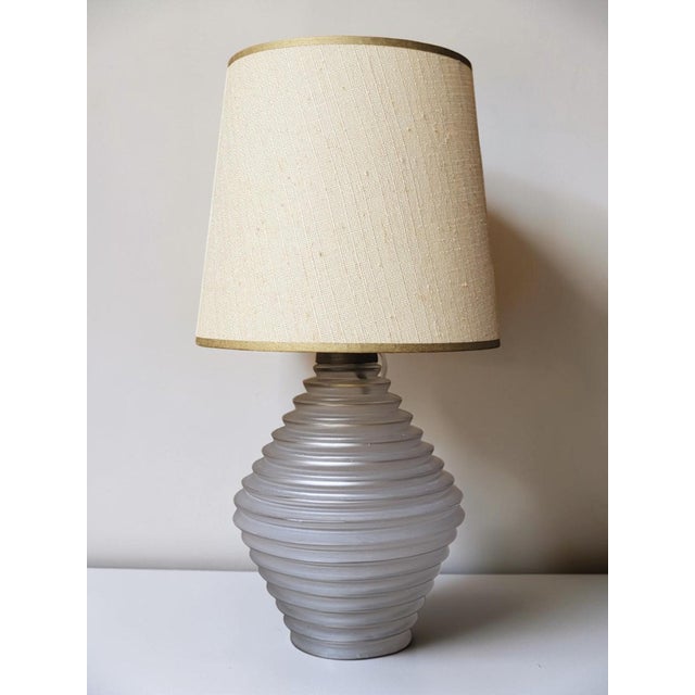 Satin Glass Lamp, France, 1930s For Sale - Image 8 of 9