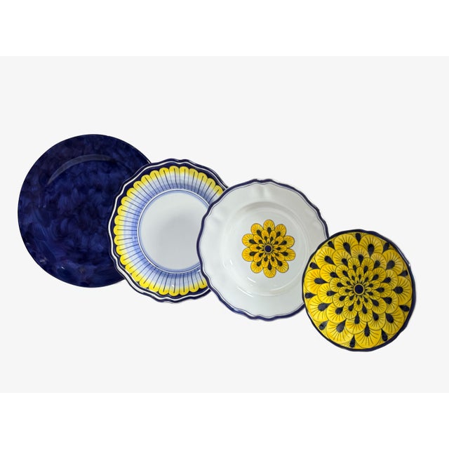 Stratificata 4-Piece Hand-Painted Italian Place Setting For Sale - Image 10 of 11