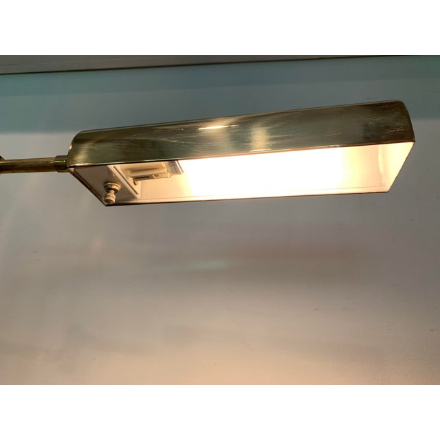 Vintage Brass Extendable Arm Pharmacy Desk Lamp For Sale In Wichita - Image 6 of 8