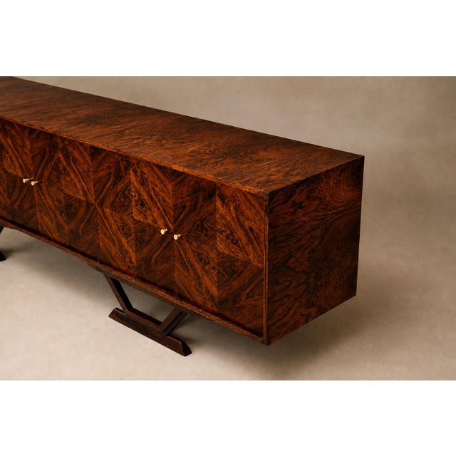 Monumental Brazilian Rosewood Credenza With Geometric Veneer Work by Móveis Teperman, 1950s For Sale - Image 15 of 18