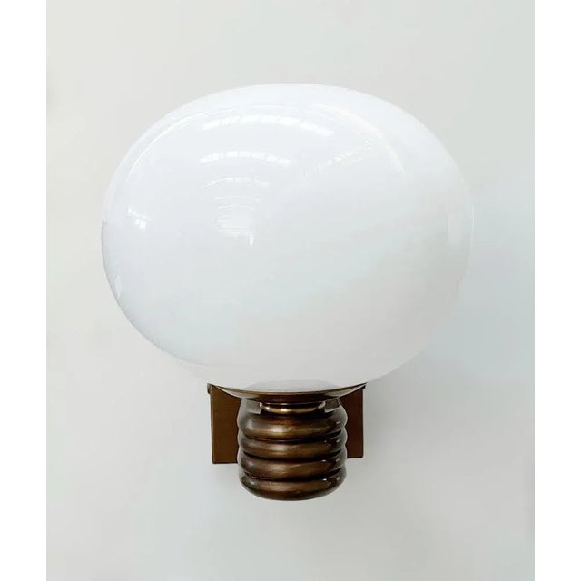 Fabio Ltd 21st Century Bronze and Glossy White Pebble Deco Sconce by Fabio Ltd For Sale - Image 4 of 11