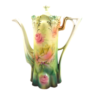 1900 Chocolate Pot With Flower Shaped Trim