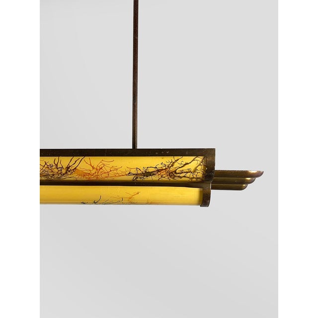 Large Vintage French Pendant Lamp, 1950s For Sale - Image 4 of 7