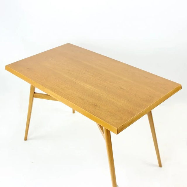 Mid-Century Modern Coffee Table in Oak, Former Czechoslovakia, 1960s For Sale - Image 9 of 13