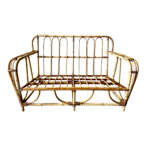Restored 1920s Bamboo Settee