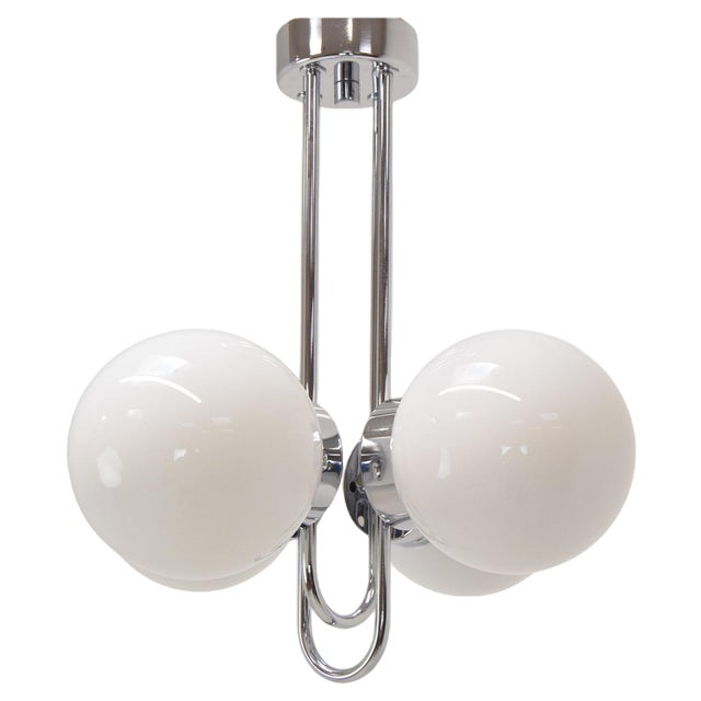 Mid-Centure Designed Chandelier attributed to Jílové Near Děčín, Czechoslovakia, 1970s For Sale