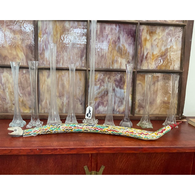 1970s Hand-Carved & Hand-Painted Wooden Folk Art Snake For Sale - Image 11 of 15