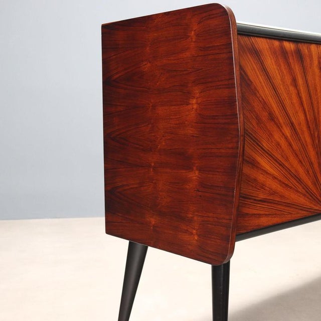 Vintage Italian Sideboard in Exotic Wood, 1950s For Sale - Image 5 of 10