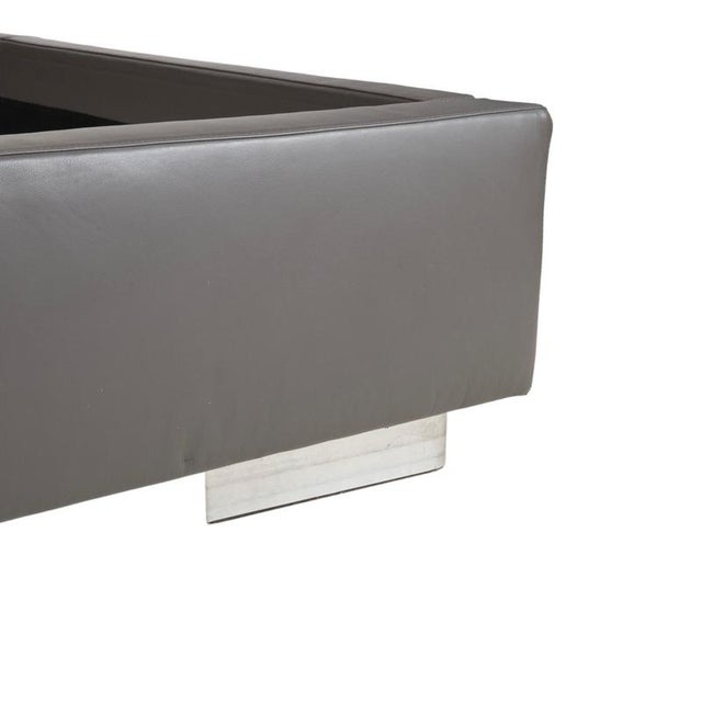 Animal Skin Leather Bed in Grey from Machalke For Sale - Image 7 of 17
