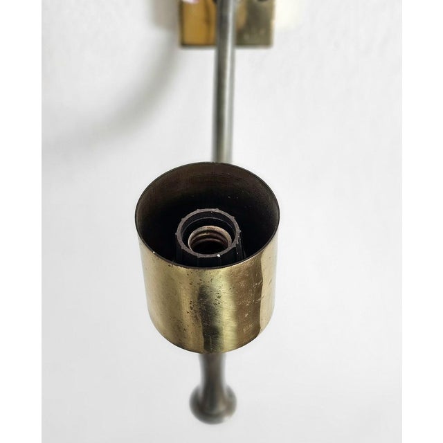 Wall Lamps in Brass and Glass, 1950s, Set of 3 For Sale - Image 13 of 14