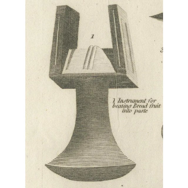 Late 18th Century Warren, Otaheitean Tools in Tahiti, French Polynesia, 1793, Engraving For Sale - Image 5 of 6