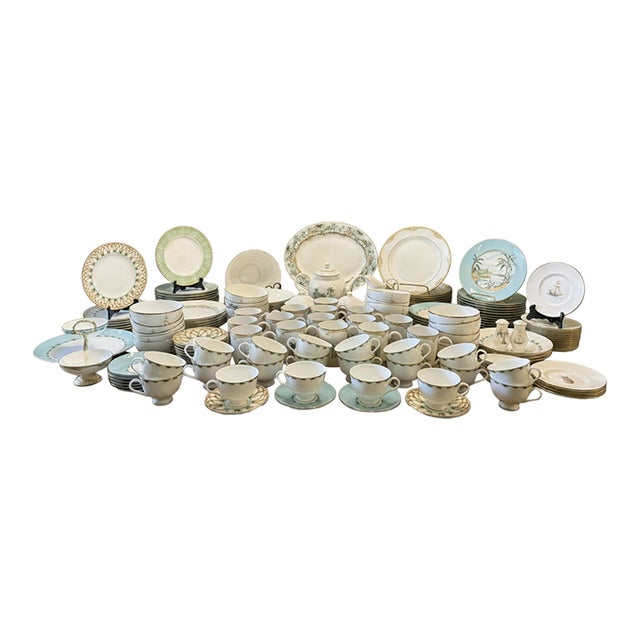 171-Piece Lenox British Colonial Collection – Tradewind, Bamboo & Shutter Patterns | Estate Service With Serving Pieces For Sale
