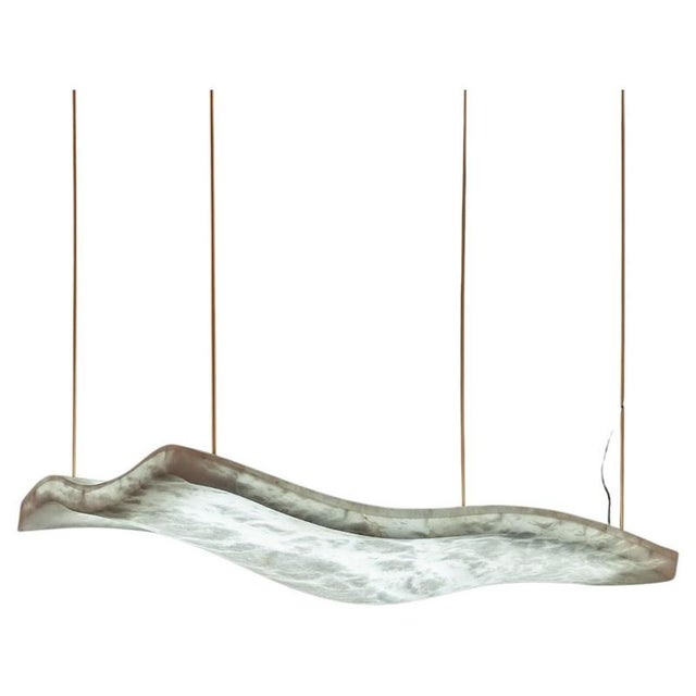 Small Aire Pendant Lamp by United Alabaster For Sale - Image 14 of 14