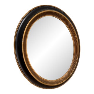 19th Century Walnut Oval Porthole Mirror For Sale