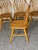 Mid-Century Modern Vintage Solid Oak Dinaire Bow-Back Windsor Dining Chairs, Set of 4 For Sale - Image 3 of 6