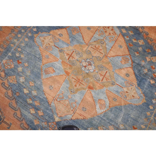 Blue Early 20th Century Zabihi Collection Persian Veece Tribal Rug - 8'11" x 13' For Sale - Image 8 of 9