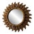 Rare 1940s French Big 28" Gold Gilt Sunburst Starburst Double Rays Mirror For Sale