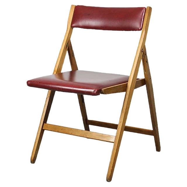 Vintage Red Eden Folding Chair by Gio Ponti For Sale