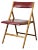 Vintage Red Eden Folding Chair by Gio Ponti For Sale
