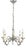 Five-Arm Chandelier in White Brass For Sale