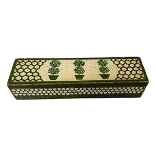 Vintage Painted Trinket Box For Sale