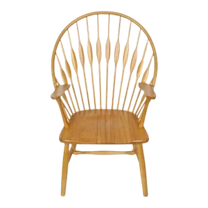 Hans Wegner Style "Peacock" Ash Arm Chair, 1970's