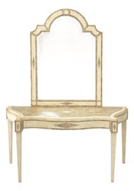 Example of Console Table With Mirror Set