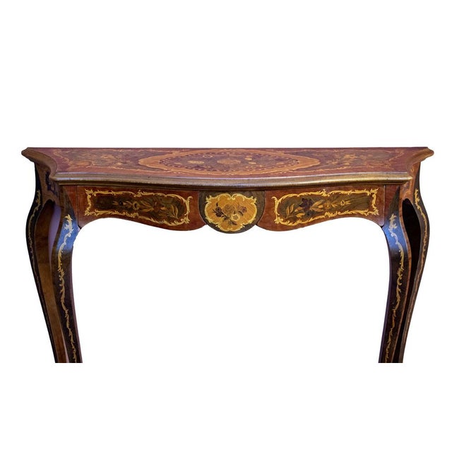 Mid-20th Century Baroque Lombard Console Table with Inlays, 1960s For Sale - Image 12 of 18