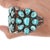 6.75" 40's-50's Navajo silver turquoise cluster cuff bracelet For Sale In Austin - Image 6 of 11