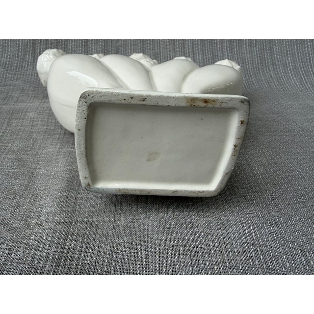 Vintage White Five Finger Vase For Sale - Image 16 of 16