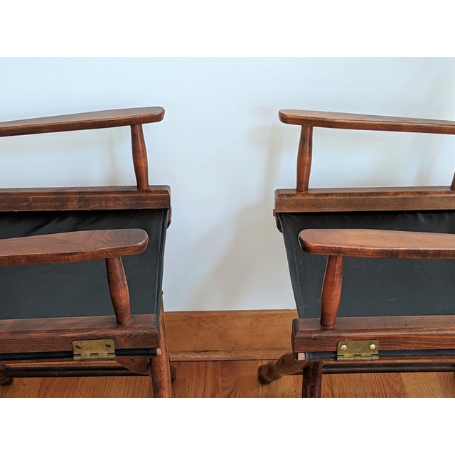 1960s Vintage Gold Medal Furniture Co. Director's Chairs A Pair