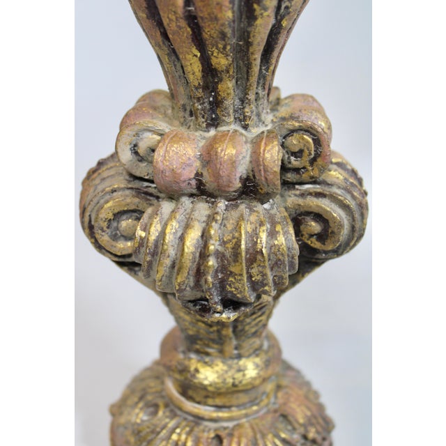 French Vintage French Golden Gilt Resin Finial For Sale - Image 3 of 9