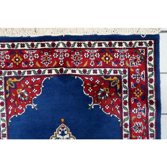 1960s, Vintage Persian Kerman Rug Handmade Wool 3.1' X 5.2' For Sale - Image 10 of 11