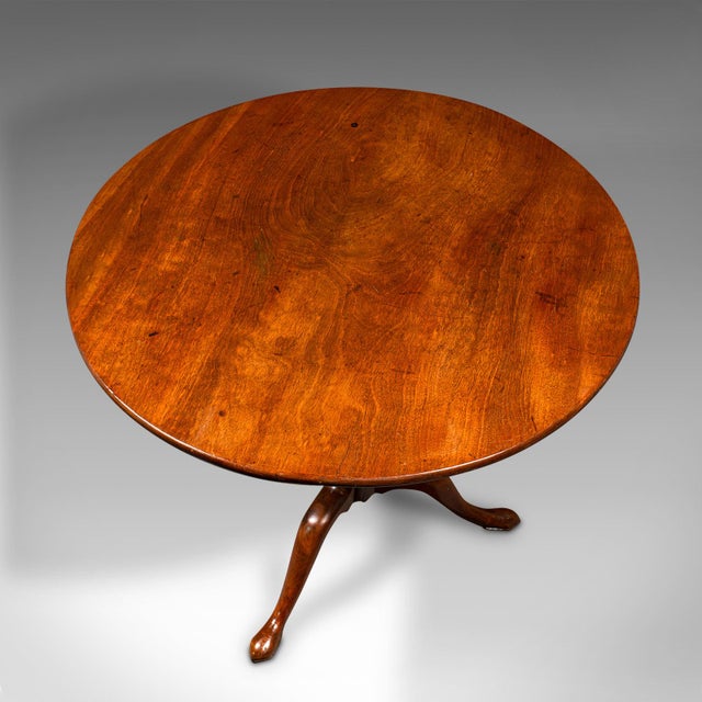 Wood 1750's Antique Tilt Top Table For Sale - Image 7 of 9
