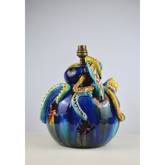 Sculptural Ceramic Table Lamp from Vallauris, France, 1950s For Sale - Image 13 of 13