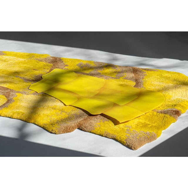 Contemporary Velvet Realities Yellow Wall Sculpture by Sven Jansse For Sale - Image 3 of 14