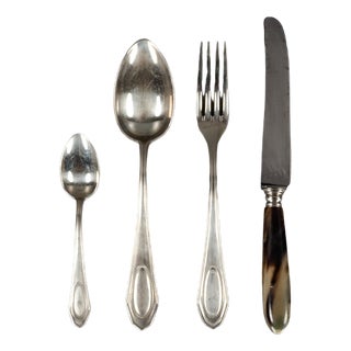 Alpacca Cutlery Model Veritable, 1920s, Set of 48 For Sale