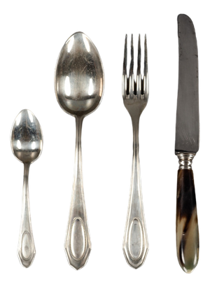 Alpacca Cutlery Model Veritable, 1920s, Set of 48