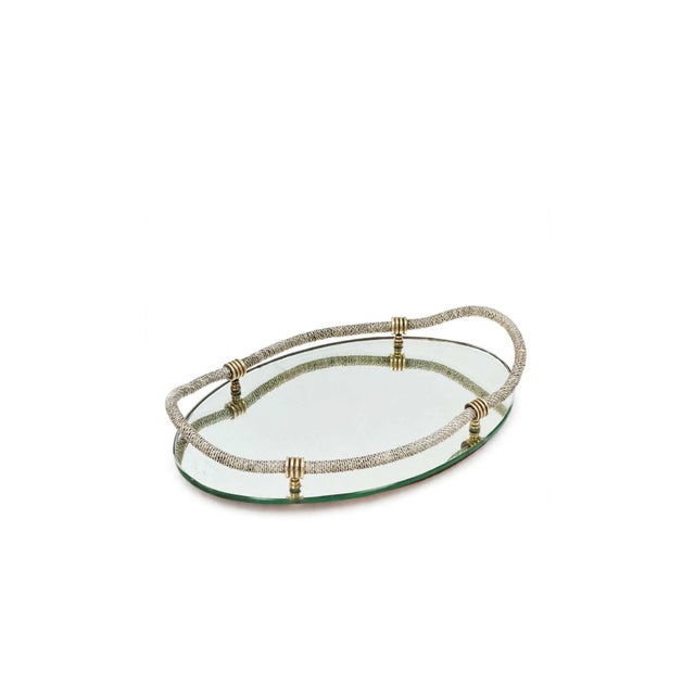 Mid-Century Hollywood Regency Oval Mirrored Tray, 1950s For Sale - Image 14 of 14