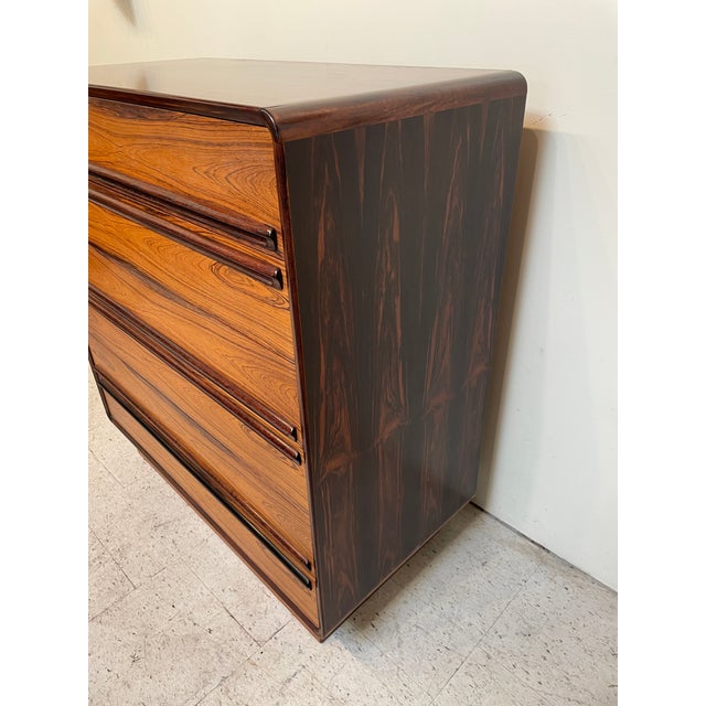 1970s 1970s 6-Drawer Brazilian Rosewood Highboy For Sale - Image 5 of 7