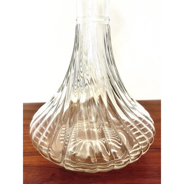 Hollywood Regency Vintage Twisted Crystal Decanter, 1970s For Sale - Image 3 of 4