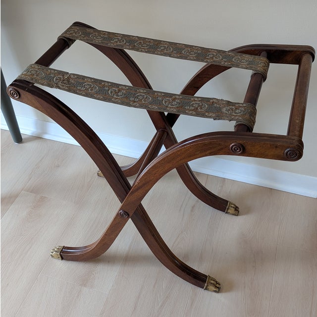 Mid 20th Century Mahogany Luggage Rack For Sale - Image 4 of 12