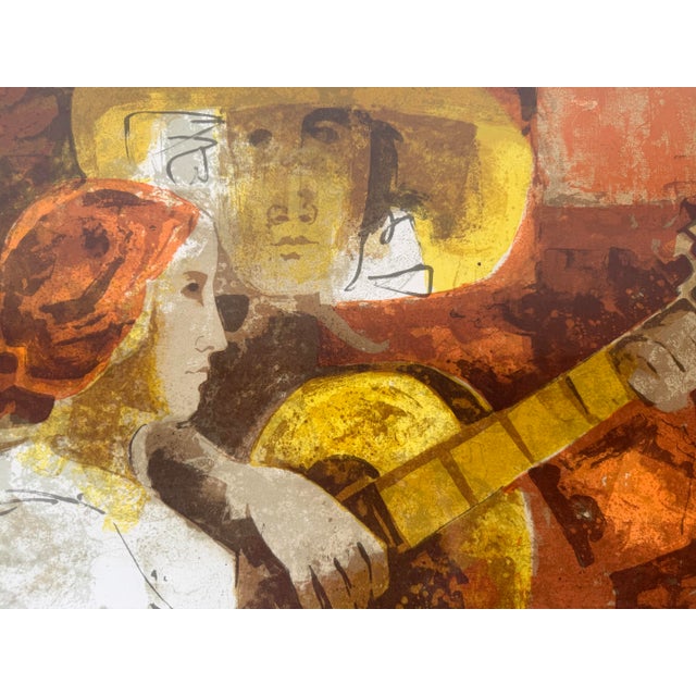 Abstract Vintage Alvar Sunol Hand Signed Limited Edition Lithograph 199/275 For Sale - Image 3 of 12