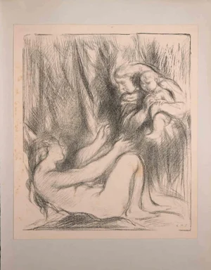 Charles Haslewood Shannon, The Morning Visit, Original Lithograph, 1906