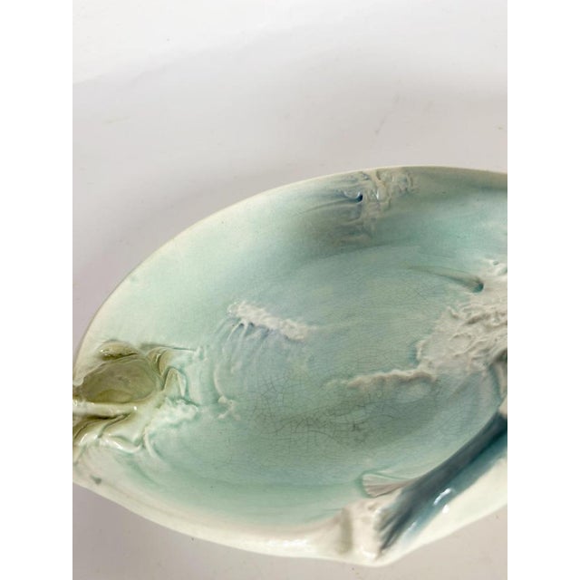 Art Nouveau Majolica Trinket Dish with Fish Decoration, France, 1920s For Sale - Image 9 of 13
