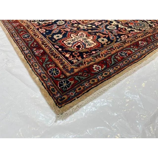Beige 1920's Antique Kashan Carpet , 9'7" X 12'8" For Sale - Image 8 of 8