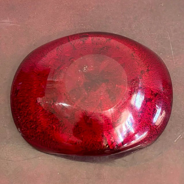 Vintage Boho Multi-Colored Art Glass Bowl After Murano For Sale In West Palm - Image 6 of 6