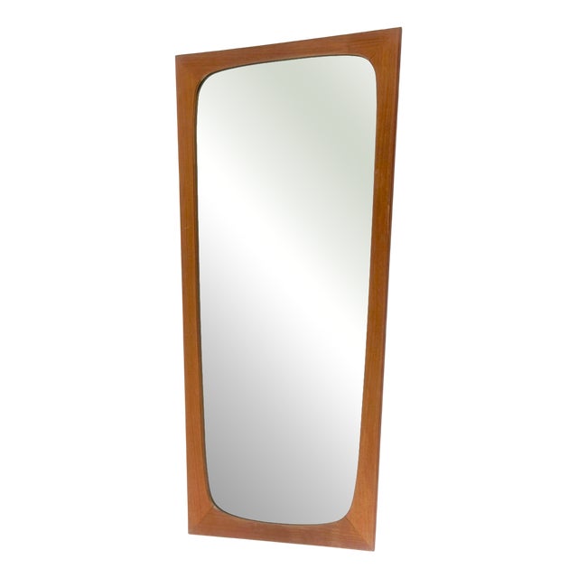 Mid-Century German Wall Mirror in Teak, 1970s For Sale